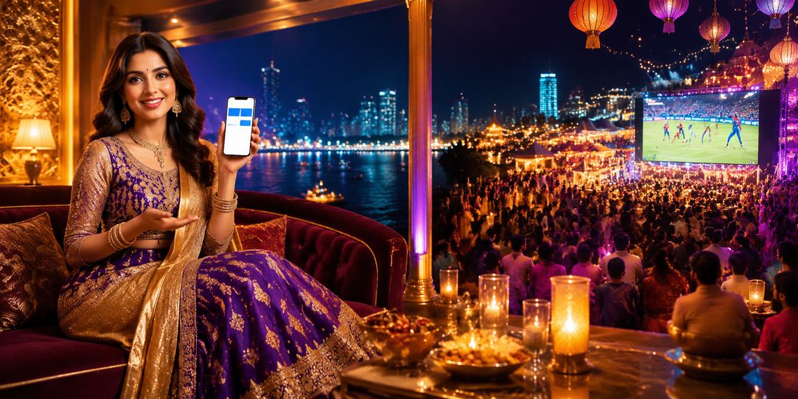 Night market setting with people playing Teen Patti in India